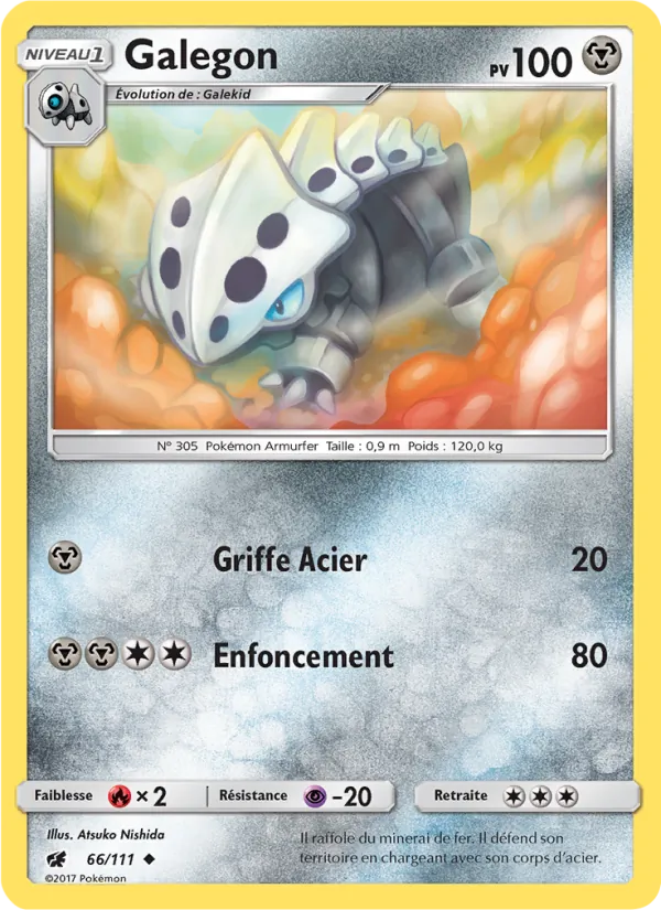 Carte Pokémon Galegon de l'extension Invasion Carmin