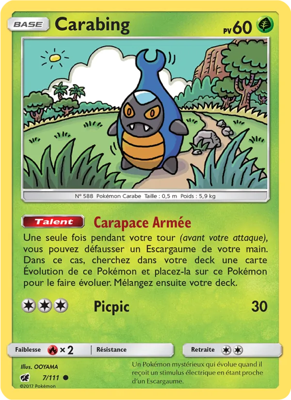 Carte Pokémon Carabing de l'extension Invasion Carmin