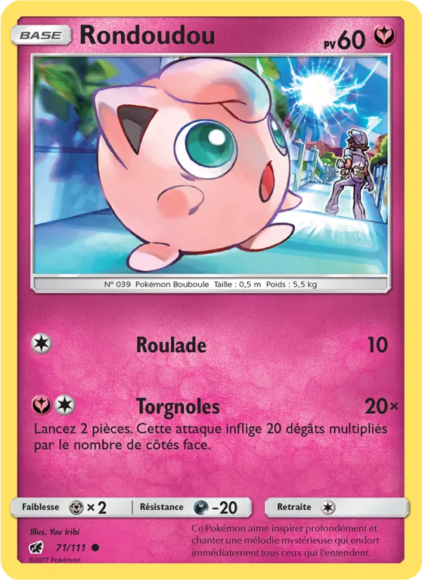 Carte Pokémon Rondoudou de l'extension Invasion Carmin