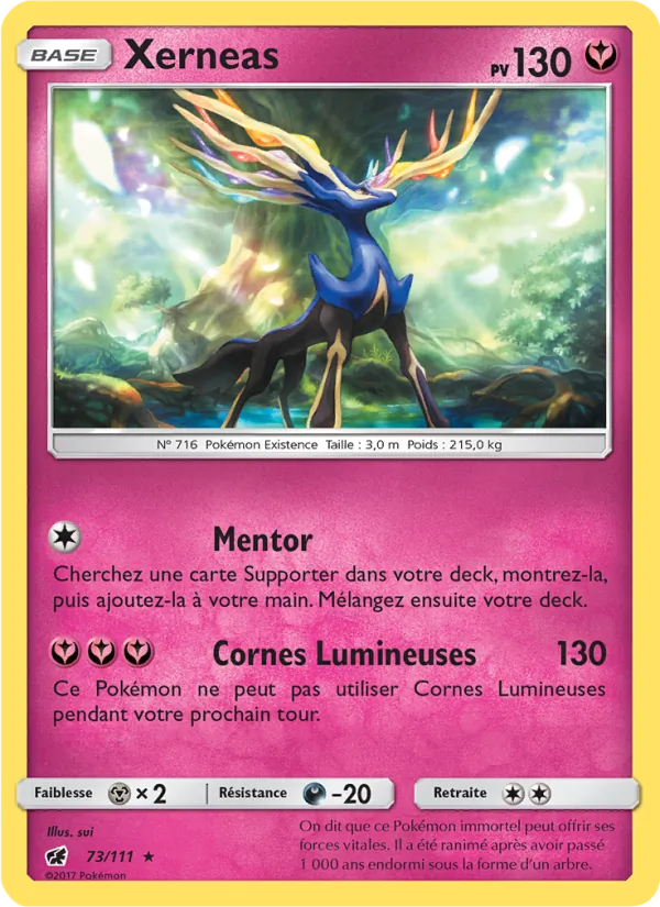 Carte Pokémon Xerneas de l'extension Invasion Carmin