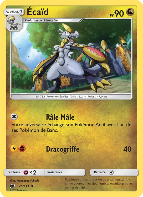Carte Pokémon Écaïd de l'extension Invasion Carmin