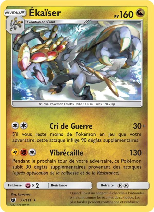 Carte Pokémon Ékaïser de l'extension Invasion Carmin