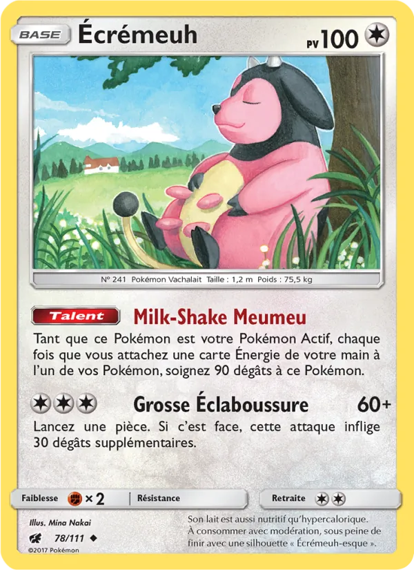 Carte Pokémon Écrémeuh de l'extension Invasion Carmin