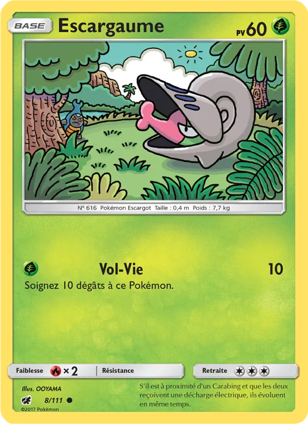Carte Pokémon Escargaume de l'extension Invasion Carmin