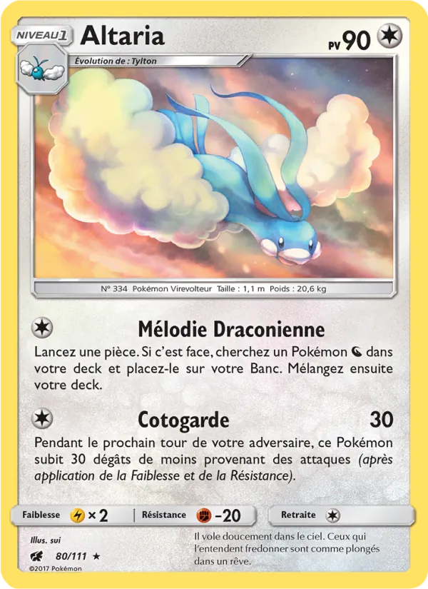 Carte Pokémon Altaria de l'extension Invasion Carmin