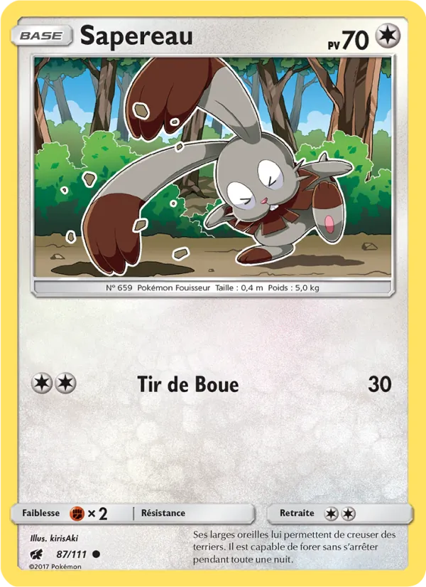 Carte Pokémon Sapereau de l'extension Invasion Carmin