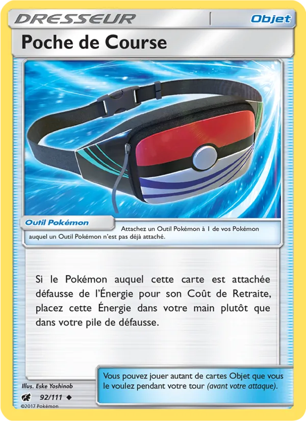 Carte Pokémon Poche de Course de l'extension Invasion Carmin