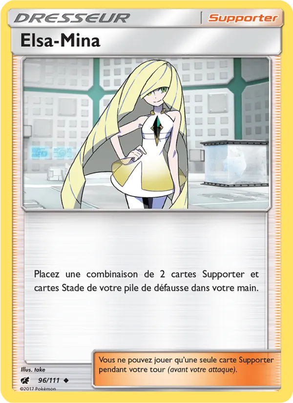 Carte Pokémon Elsa-Mina de l'extension Invasion Carmin