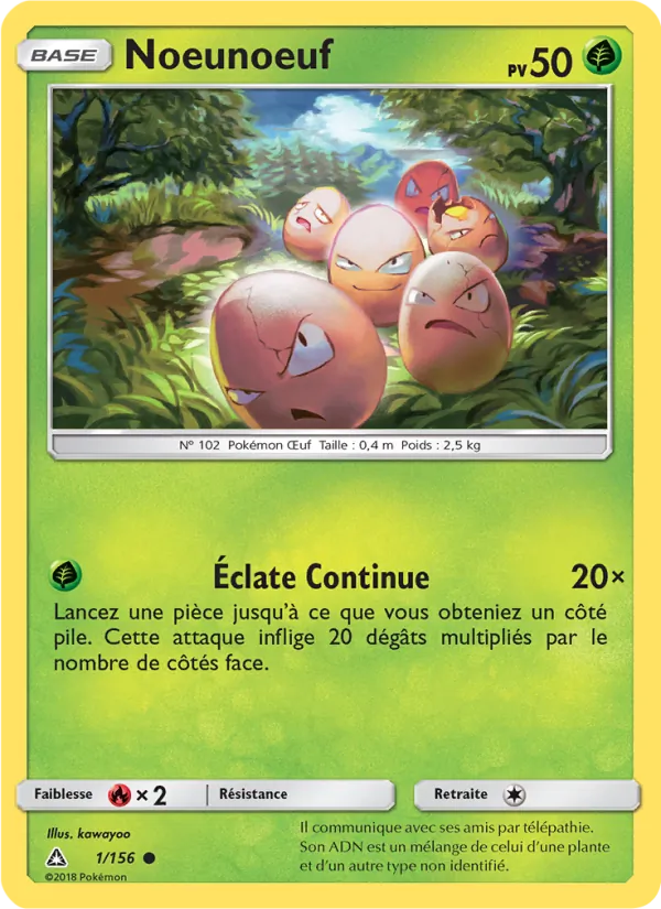 Carte Pokémon Noeunoeuf de l'extension Ultra-Prisme