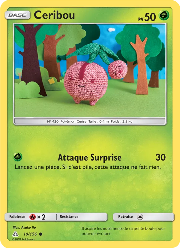 Carte Pokémon Ceribou de l'extension Ultra-Prisme