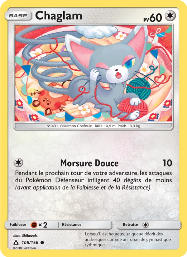 Carte Pokémon Chaglam de l'extension Ultra-Prisme