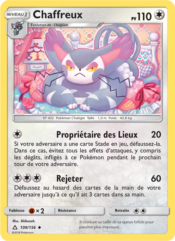 Carte Pokémon Chaffreux de l'extension Ultra-Prisme