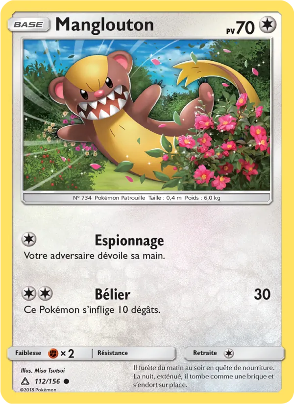 Carte Pokémon Manglouton de l'extension Ultra-Prisme