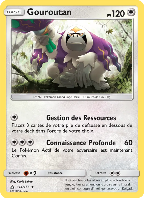 Carte Pokémon Gouroutan de l'extension Ultra-Prisme