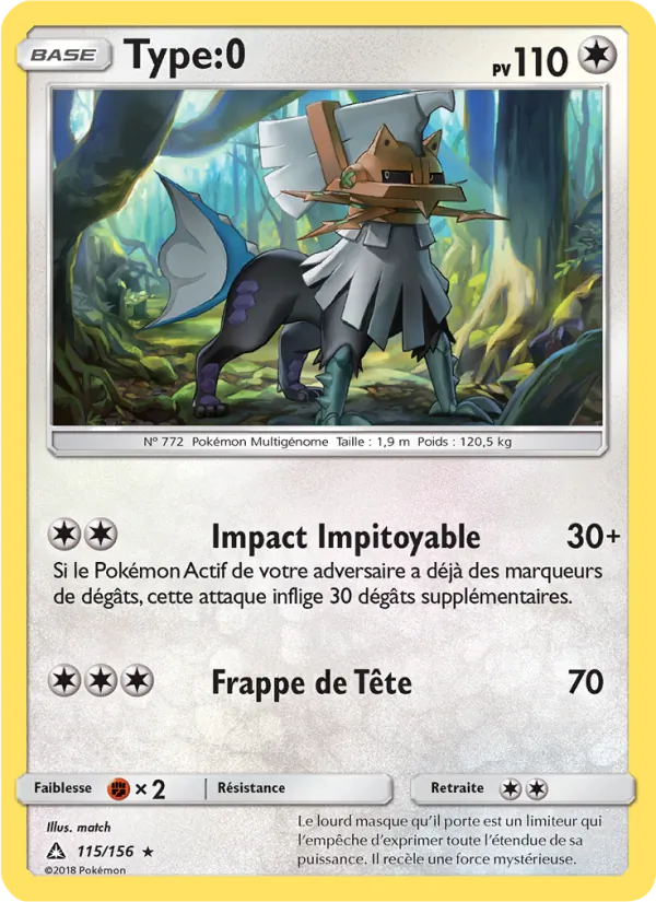 Carte Pokémon Type:0 de l'extension Ultra-Prisme