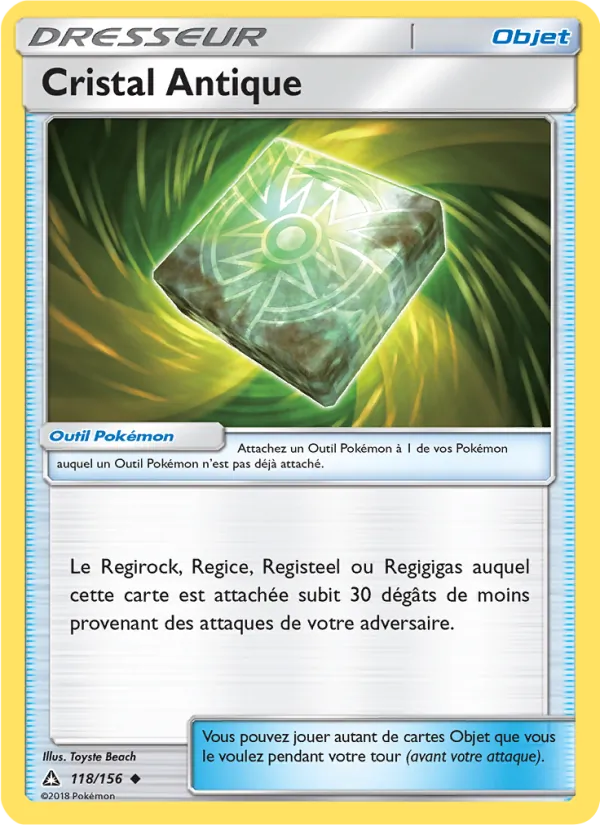 Carte Pokémon Cristal Antique de l'extension Ultra-Prisme