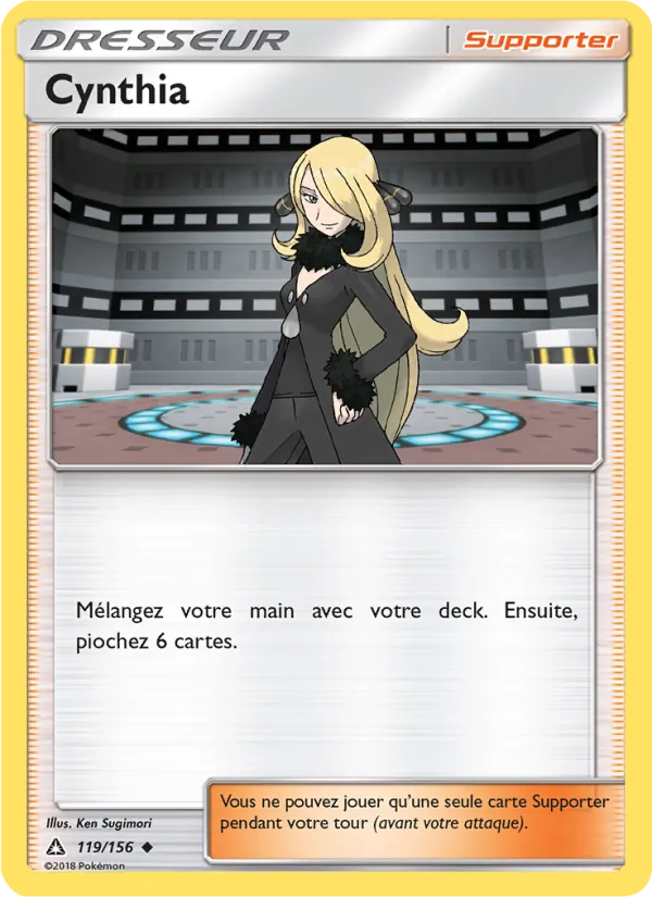 Carte Pokémon Cynthia de l'extension Ultra-Prisme