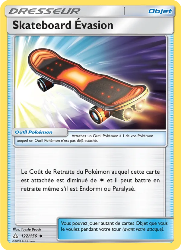 Carte Pokémon Skateboard Évasion de l'extension Ultra-Prisme