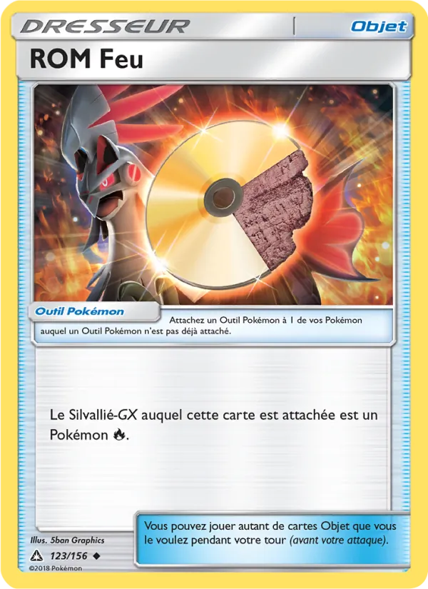 Carte Pokémon ROM Feu de l'extension Ultra-Prisme