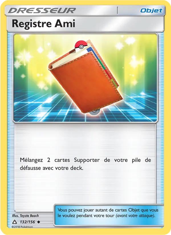 Carte Pokémon Registre Ami de l'extension Ultra-Prisme