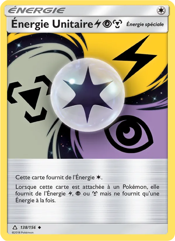 Carte Pokémon Énergie Unitaire LightningPsychicMetal de l'extension Ultra-Prisme