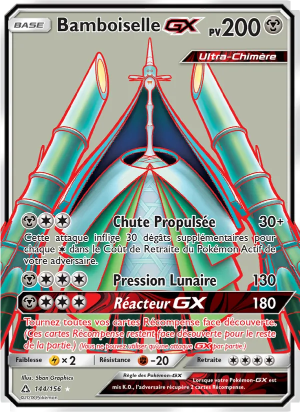 Carte Pokémon Bamboiselle GX de l'extension Ultra-Prisme