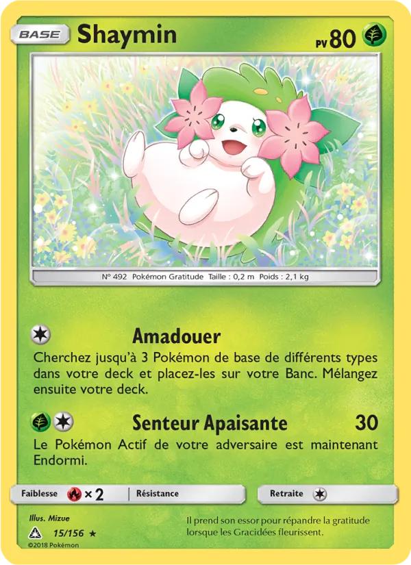 Carte Pokémon Shaymin de l'extension Ultra-Prisme