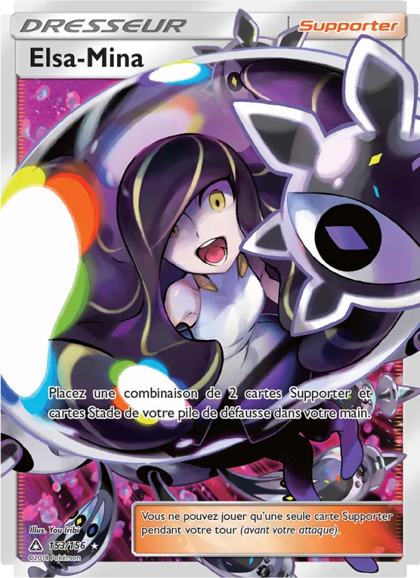 Carte Pokémon Elsa-Mina de l'extension Ultra-Prisme