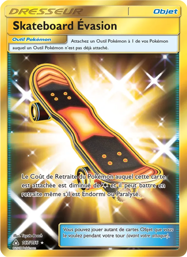 Carte Pokémon Skateboard Évasion de l'extension Ultra-Prisme