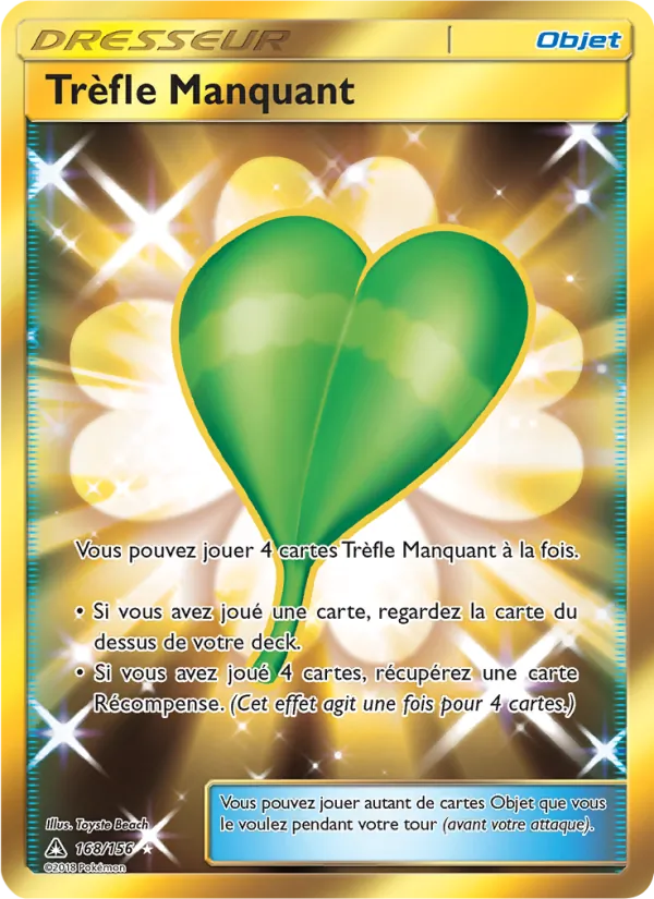 Carte Pokémon Trèfle Manquant de l'extension Ultra-Prisme