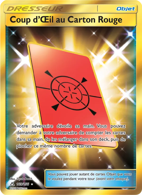 Carte Pokémon Coup d’Œil au Carton Rouge de l'extension Ultra-Prisme