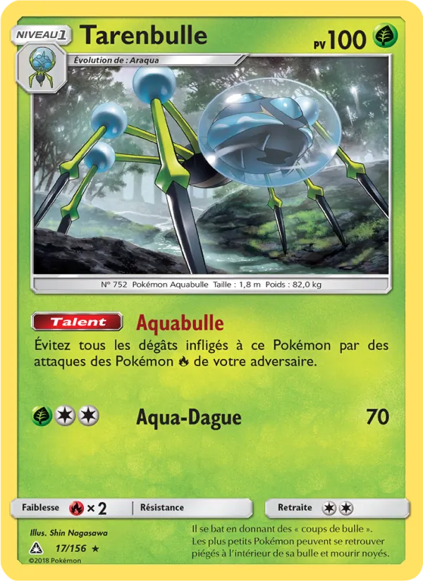 Carte Pokémon Tarenbulle de l'extension Ultra-Prisme