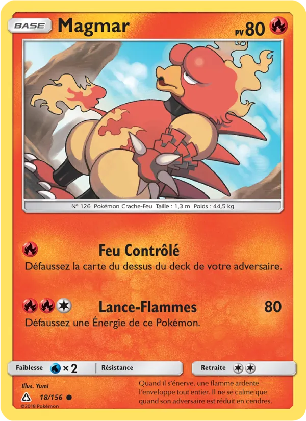 Carte Pokémon Magmar de l'extension Ultra-Prisme