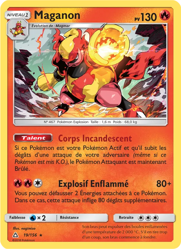 Carte Pokémon Maganon de l'extension Ultra-Prisme
