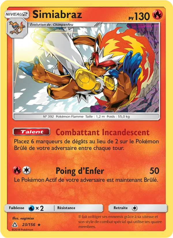 Carte Pokémon Simiabraz de l'extension Ultra-Prisme