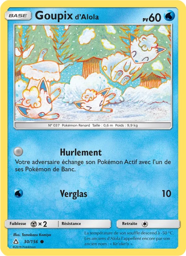 Carte Pokémon Goupix d’Alola de l'extension Ultra-Prisme
