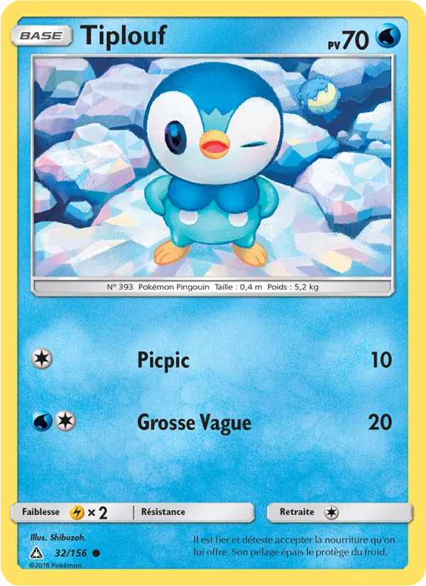 Carte Pokémon Tiplouf de l'extension Ultra-Prisme