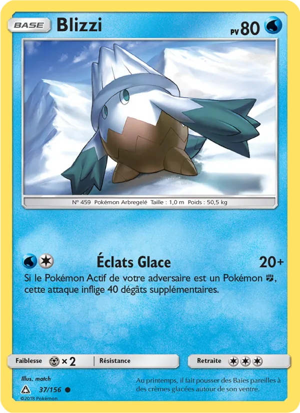 Carte Pokémon Blizzi de l'extension Ultra-Prisme