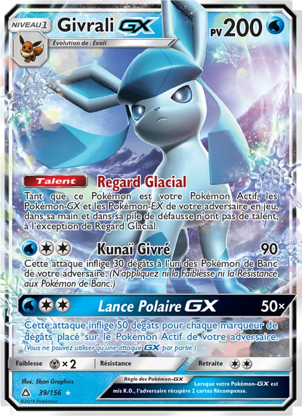 Carte Pokémon Givrali GX de l'extension Ultra-Prisme