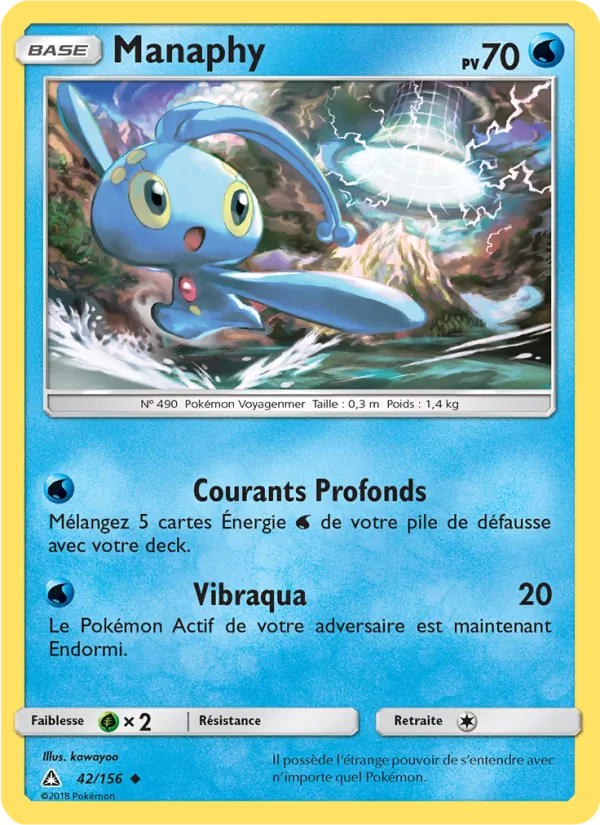Carte Pokémon Manaphy de l'extension Ultra-Prisme