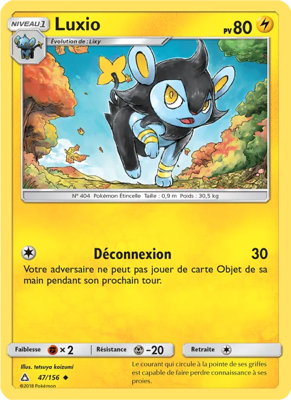 Carte Pokémon Luxio de l'extension Ultra-Prisme