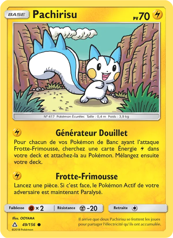 Carte Pokémon Pachirisu de l'extension Ultra-Prisme