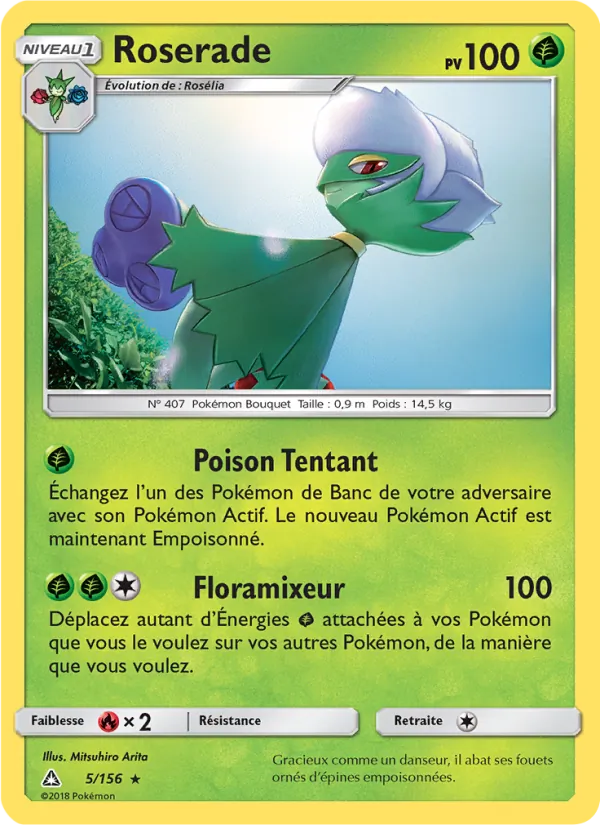 Carte Pokémon Roserade de l'extension Ultra-Prisme