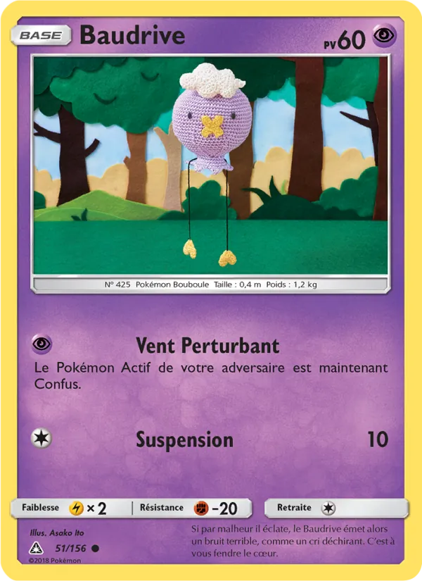Carte Pokémon Baudrive de l'extension Ultra-Prisme