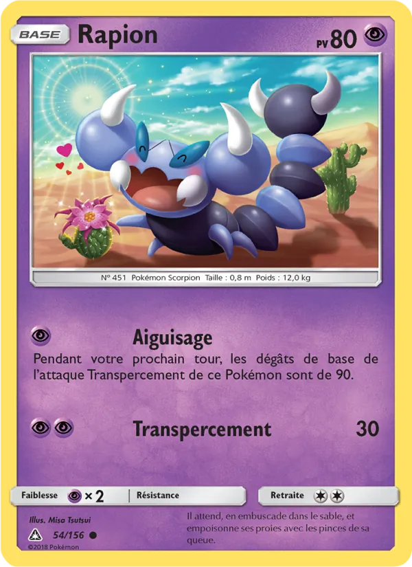 Carte Pokémon Rapion de l'extension Ultra-Prisme