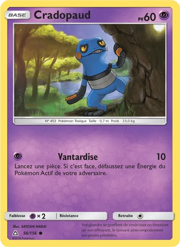 Carte Pokémon Cradopaud de l'extension Ultra-Prisme
