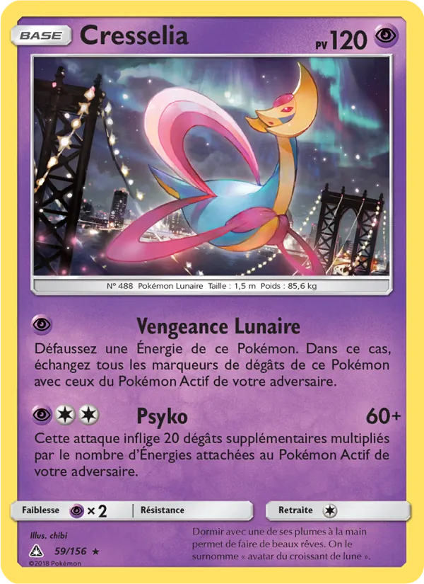 Carte Pokémon Cresselia de l'extension Ultra-Prisme