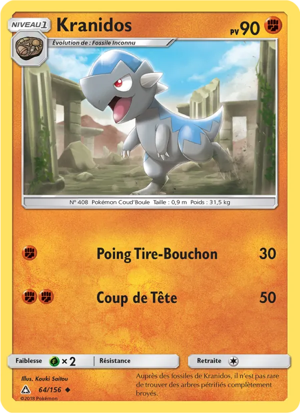 Carte Pokémon Kranidos de l'extension Ultra-Prisme