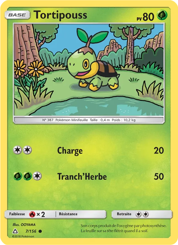 Carte Pokémon Tortipouss de l'extension Ultra-Prisme