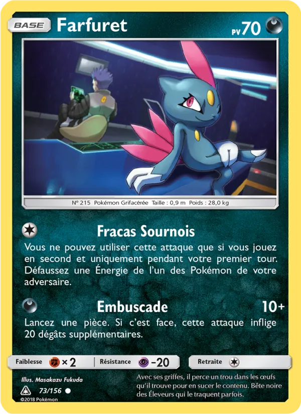 Carte Pokémon Farfuret de l'extension Ultra-Prisme